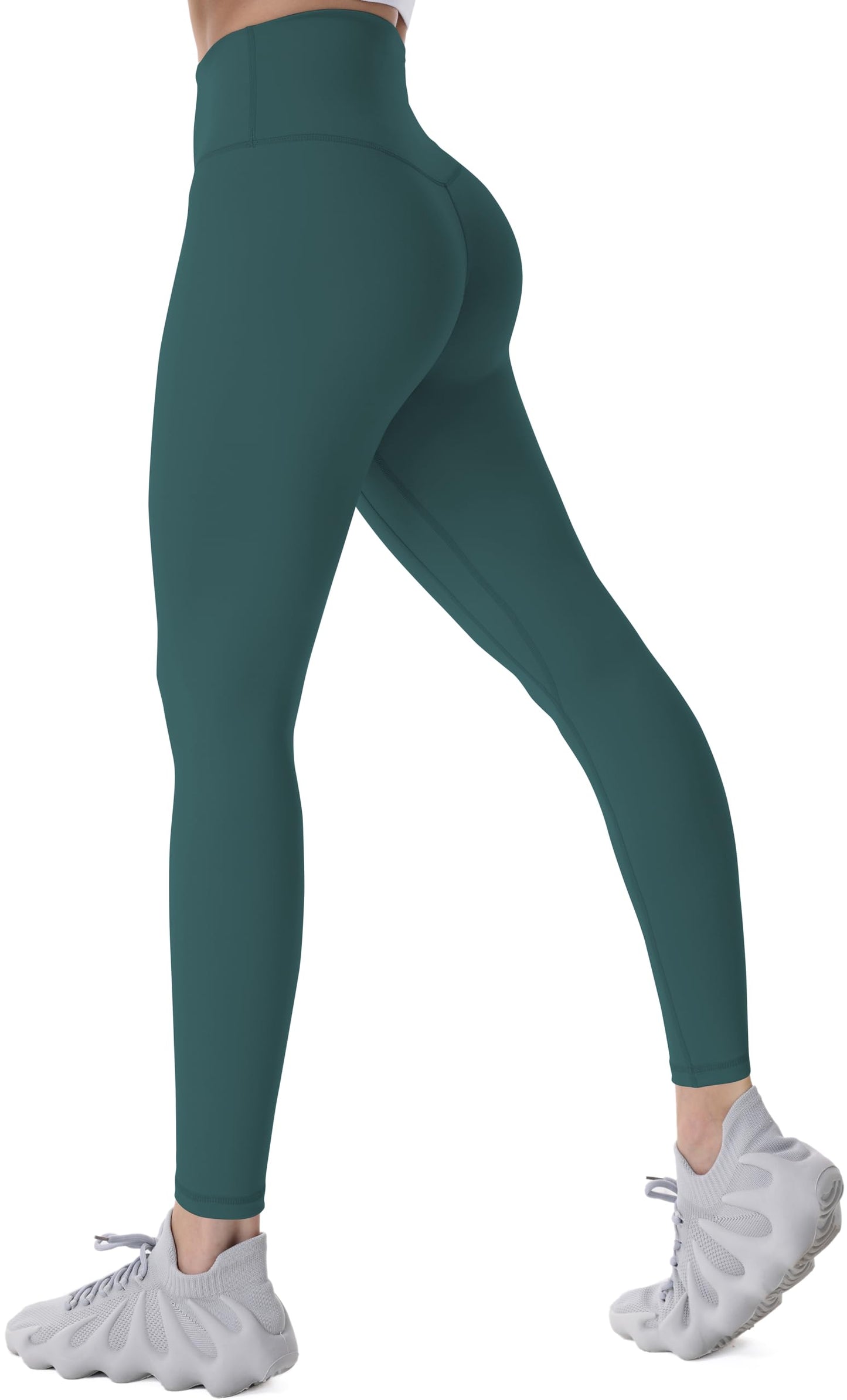 Sunzel Workout Leggings for Women, Squat Proof High Waisted Yoga Pants 4 Way Stretch, Buttery Soft 28" Inseam Forest Green Medium